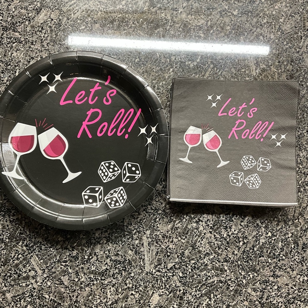 Bunco Plates and Napkins
